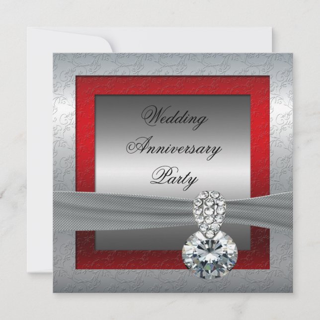 Invitation à la fête d'anniversaire de mariage de  (Devant)