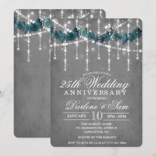 Invitation à la fête d'anniversaire de mariage d'h