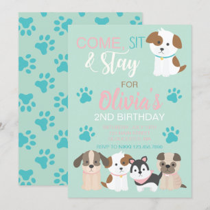 Invitation à la fête d'anniversaire de marionnette