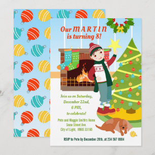 Invitation à la fête d'anniversaire de Noël pour g