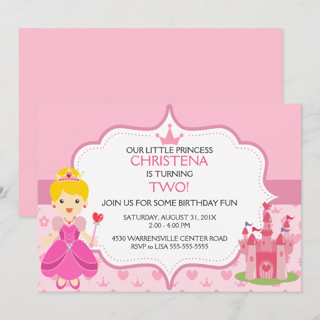 Invitation à la fête d'anniversaire de notre petit (Devant / Derrière)