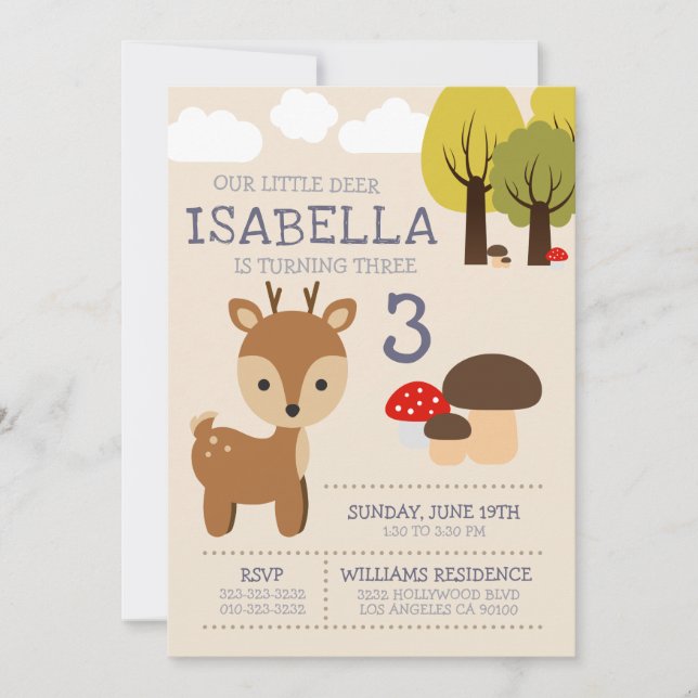 Invitation à la fête d'anniversaire de notre petit (Devant)
