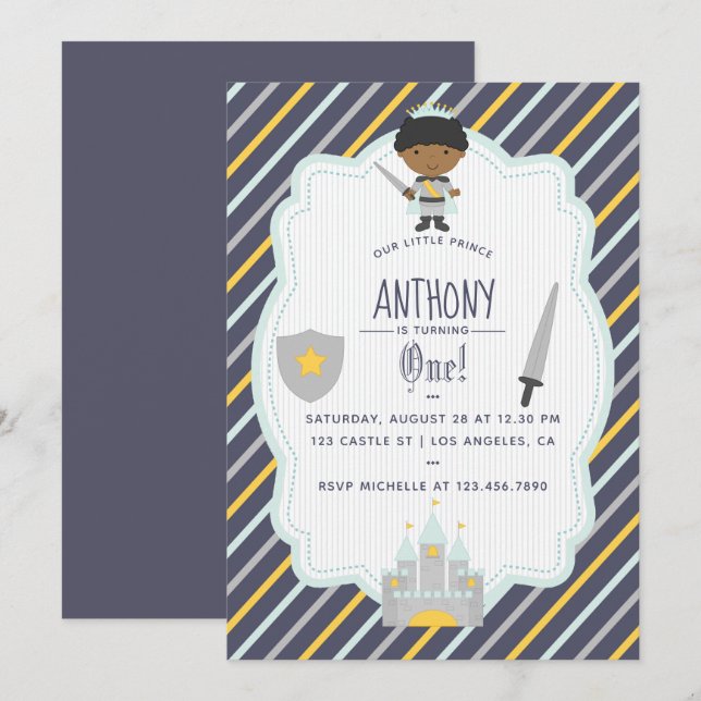 Invitation à la fête d'anniversaire de Notre Petit (Devant / Derrière)