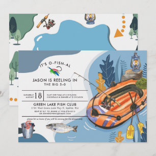 Invitation à la fête d'anniversaire de pêche