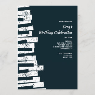 Invitation à la fête d'anniversaire de Piano Keys
