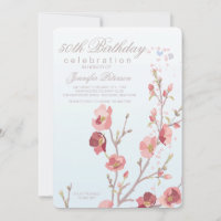 Invitation à la fête d'anniversaire de Pink Dogwoo