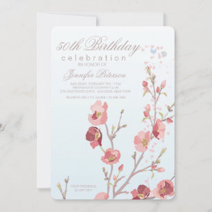 Invitation à la fête d'anniversaire de Pink Dogwoo