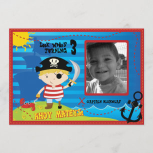 Invitation à la fête d'anniversaire de Pirate Boy,