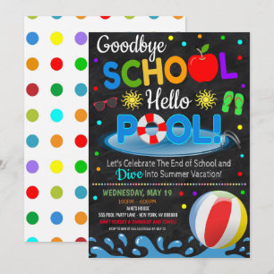 Invitation à la fête d'anniversaire de piscine Adi