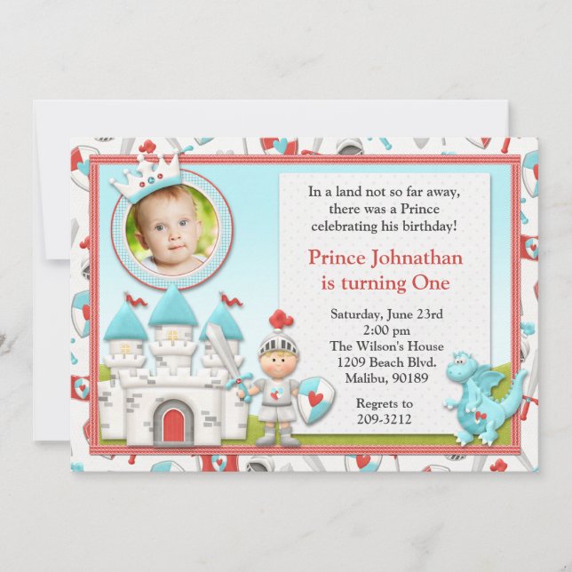 Invitation à la fête d'anniversaire de Prince (Devant)