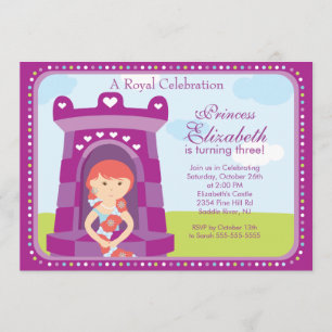 Invitation à la fête d'anniversaire de Princess