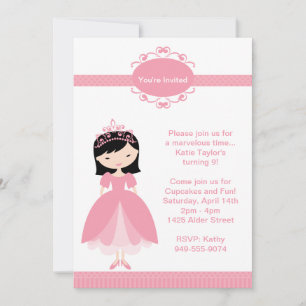 Invitation à la fête d'anniversaire de Princess