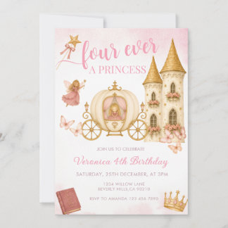 Invitation à la fête d'anniversaire de princesse p