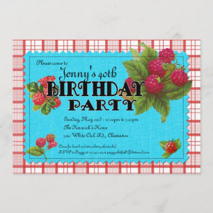 Invitation à la fête d'anniversaire de Raspberry