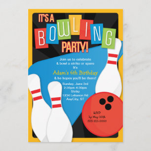 Invitation à la fête d'anniversaire de Retro Bowli