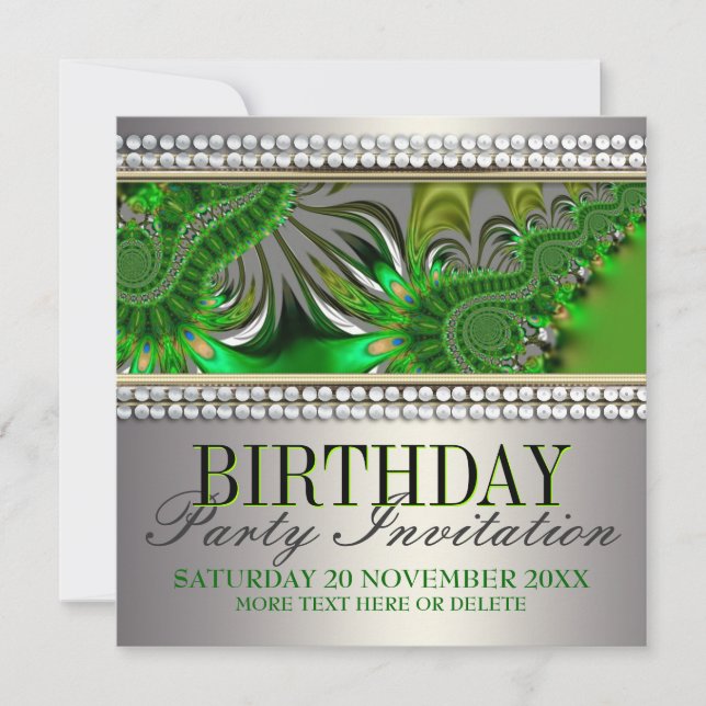 Invitation à la fête d'anniversaire de Satin d'arg (Devant)