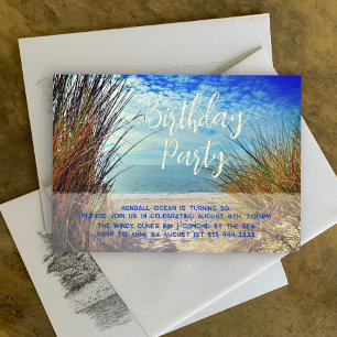 Invitation à la fête d'anniversaire de Sea Dunes
