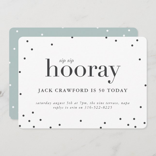 Invitation à la fête d'anniversaire de sieste (Devant / Derrière)