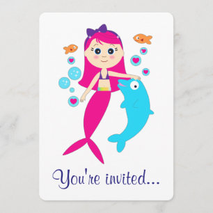 Invitation à la fête d'anniversaire de Sirène et d