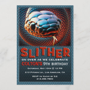 Invitation à la fête d'anniversaire de Slither Sna