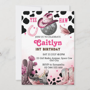 Invitation à la fête d'anniversaire de Space Cowgi