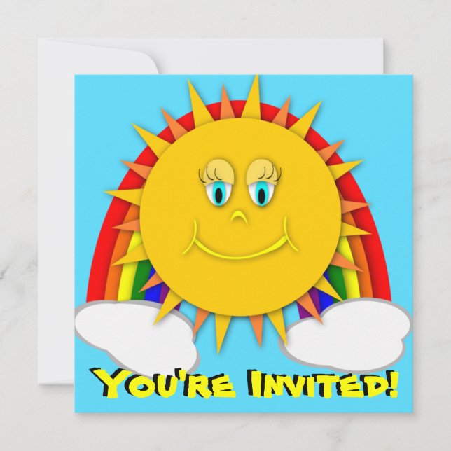 Invitation à la fête d'anniversaire de Sunshine Da (Devant)