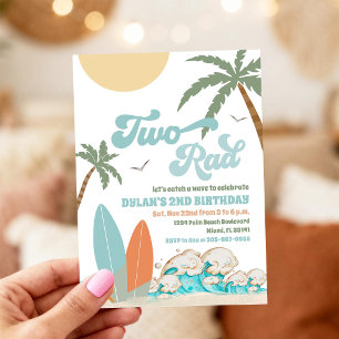 Invitation à la fête d'anniversaire de Surf Beach