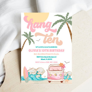 Invitation à la fête d'anniversaire de Surf Beach