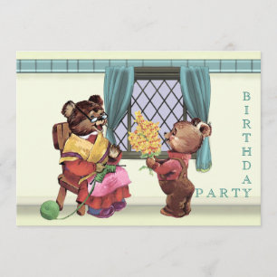 Invitation à la fête d'anniversaire de Teddy Bear