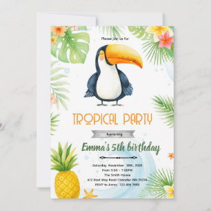 Invitation à la fête d'anniversaire de Toucan