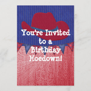 Invitation à la fête d'anniversaire de Western Cow