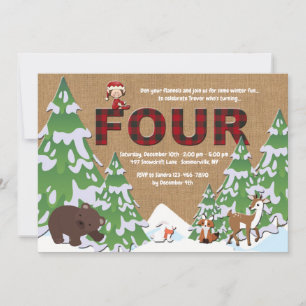Invitation à la fête d'anniversaire de Winter Four