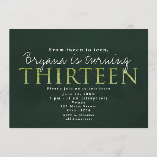 Invitation à la fête d'anniversaire des 13 ans Gre