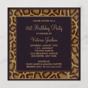 Invitation à la fête d'anniversaire des 21 ans de