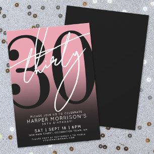 Invitation à la fête d'anniversaire des 30 ans Ros