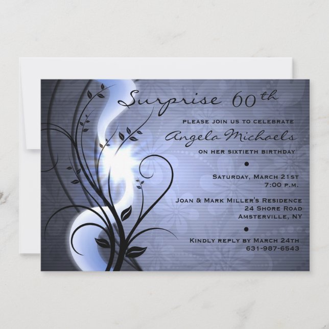 Invitation à la fête d'anniversaire des Blue Swirl (Devant)