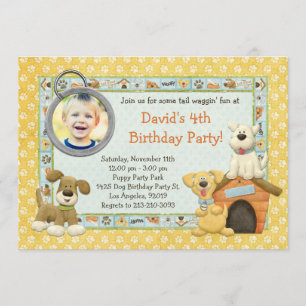 Invitation à la fête d'anniversaire des Chiots
