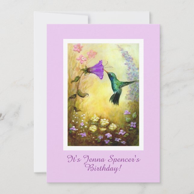 Invitation à la fête d'anniversaire des colibris ( (Devant)