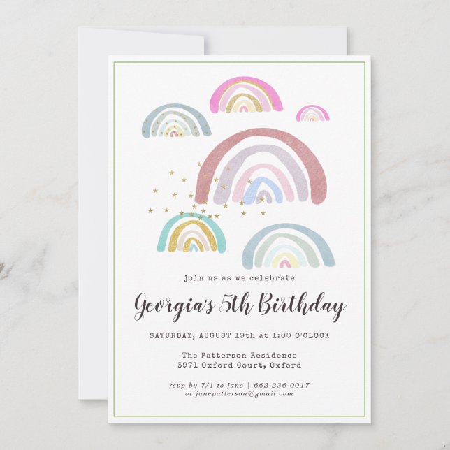 Invitation à la fête d'anniversaire des enfants Ra (Devant)