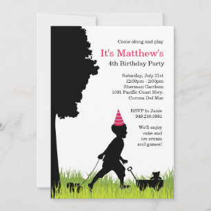 Invitation à la fête d'anniversaire des enfants Si
