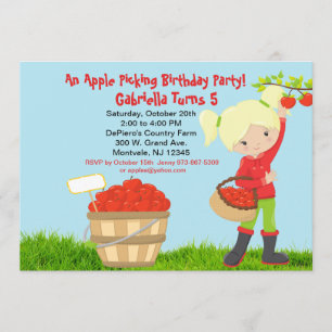 Invitation à la fête d'anniversaire des filles App