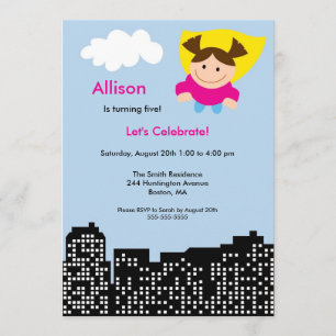 Invitation à la fête d'anniversaire des filles du 