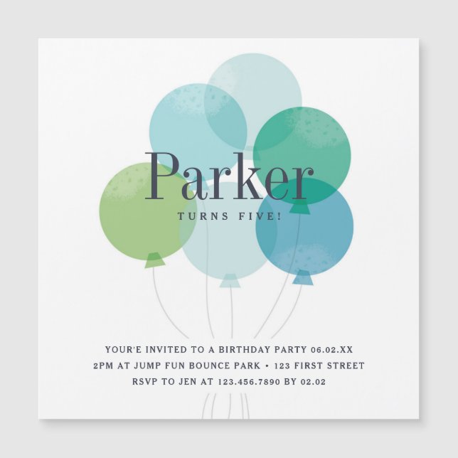 Invitation à la fête d'anniversaire des garçons de (Devant)