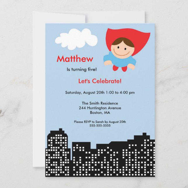 Invitation à la fête d'anniversaire des Garçons du (Devant)