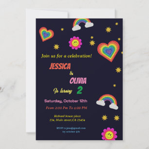 Invitation à la fête d'anniversaire des jumeaux ar