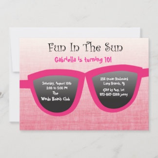 Invitation à la fête d'anniversaire des lunettes s