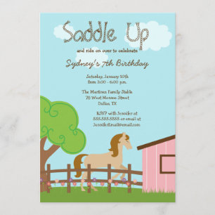 Invitation à la fête d'anniversaire des petites fi