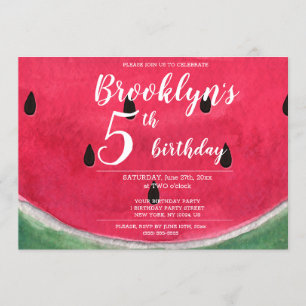 Invitation À La Fête D'Anniversaire D'Été Avec Wat