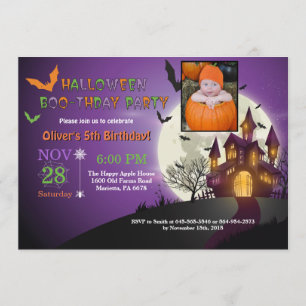 Invitation à la fête d'anniversaire d'Halloween