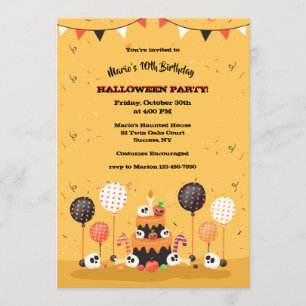 Invitation à la fête d'anniversaire d'Halloween